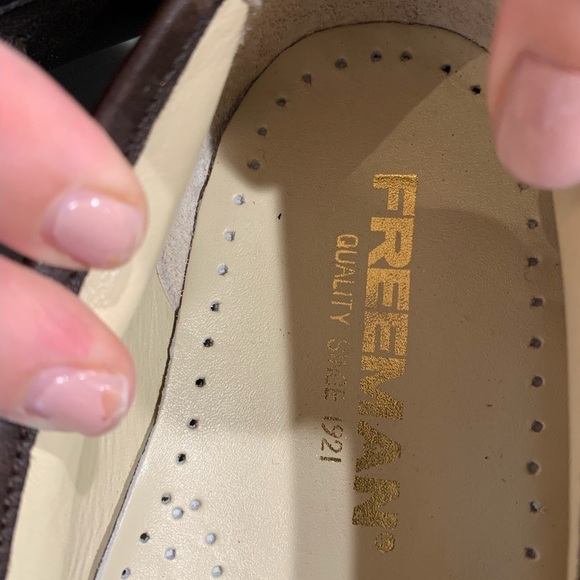 NWOT Mens Freeman Slip on Brown Leather Loafers Sz 10M - Picture 6 of 7